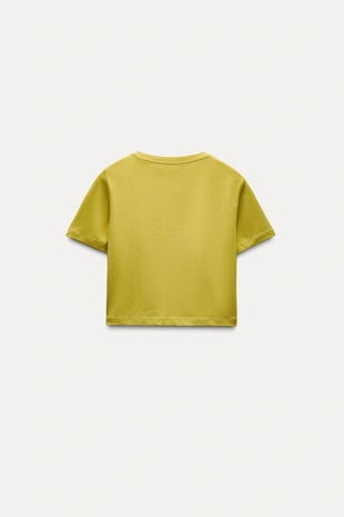 Укороченная футболка из эластичной ткани- Заказать в России