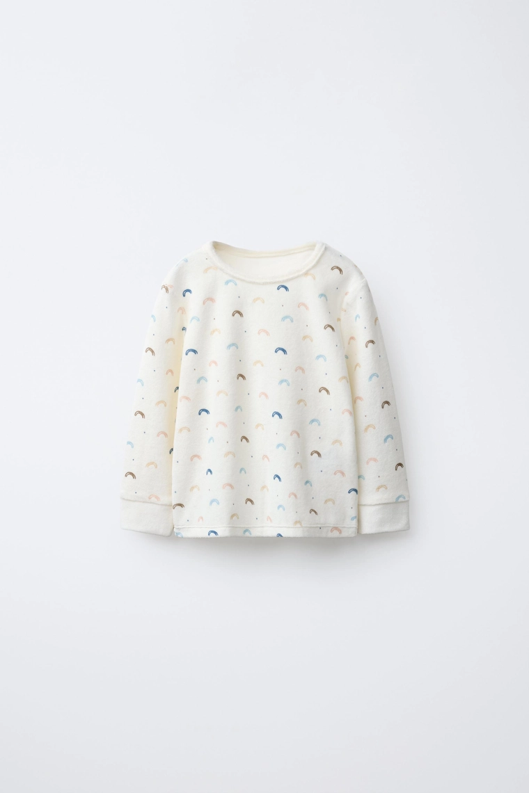 Пижама из велюра радужная 2-6 лет