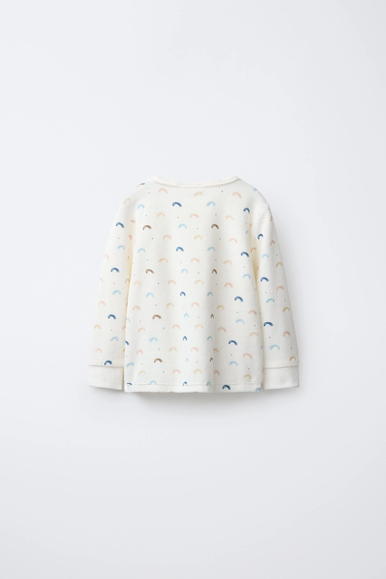 Пижама из велюра радужная 2-6 лет