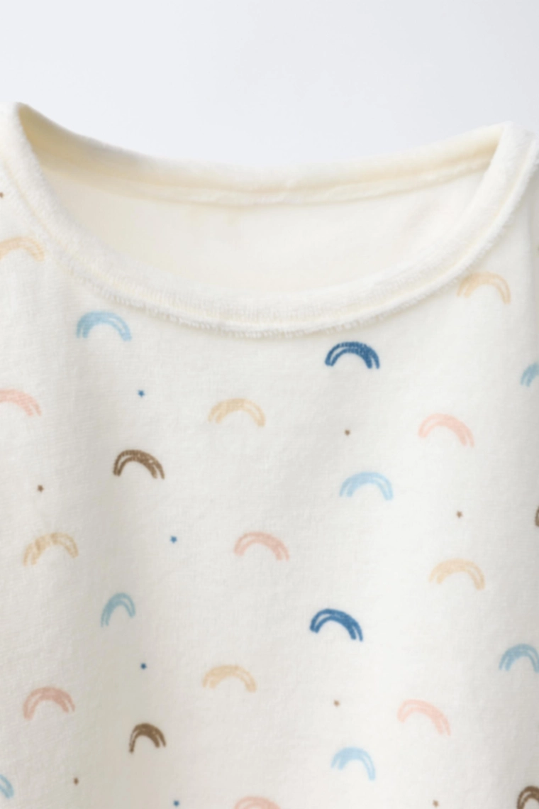 Пижама из велюра радужная 2-6 лет