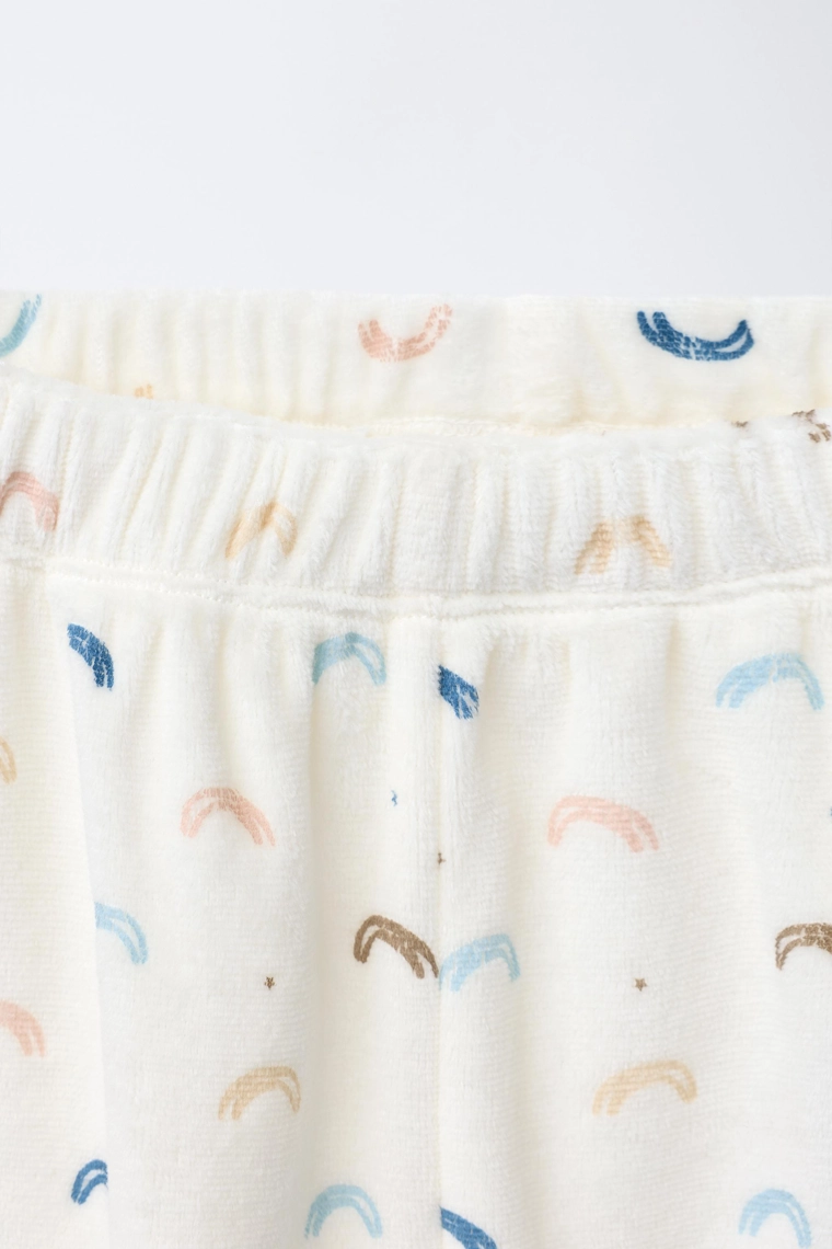 Пижама из велюра радужная 2-6 лет