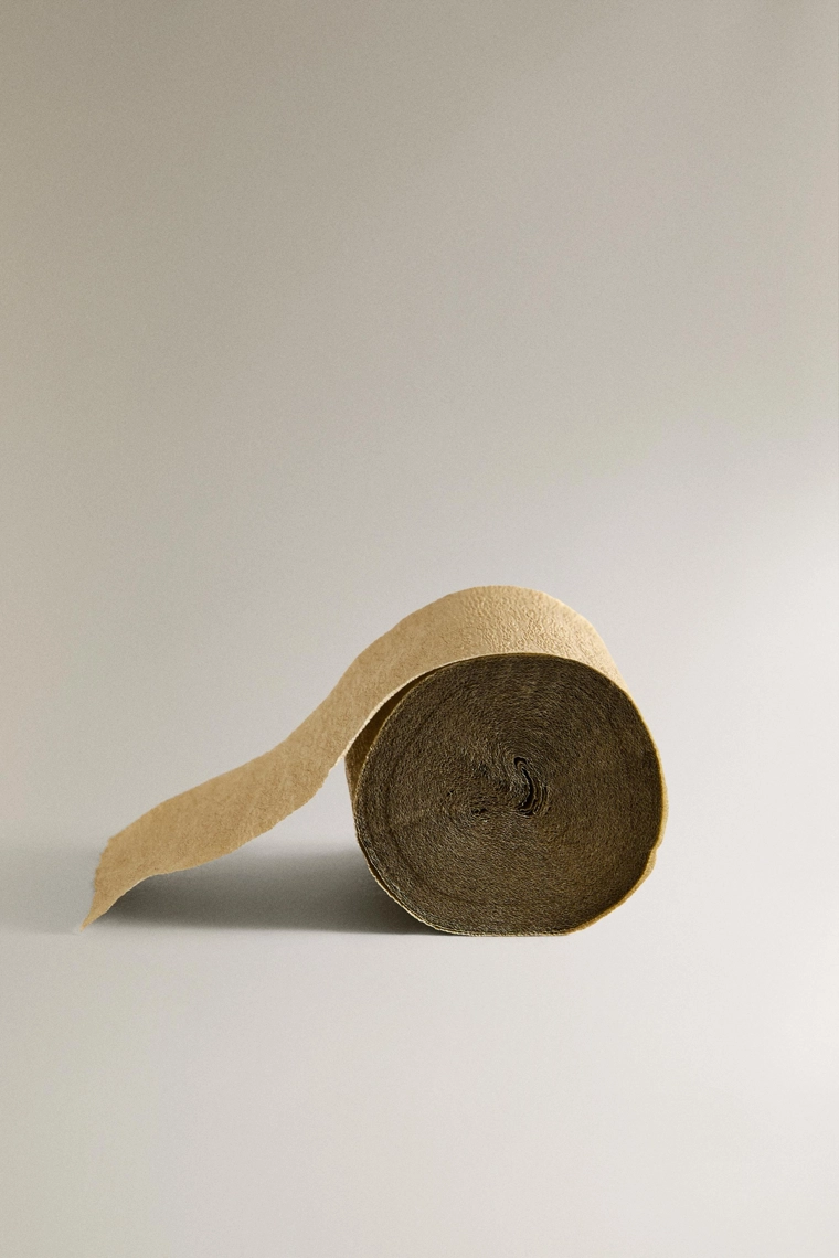 Золотая лента для рождественских подарков из крепированной бумаги