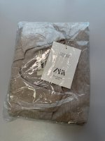 Zara ТРИКОТАЖНОЕ ПОЛО ИЗ ХЛОПКА И ШЕРСТИ Beige | 2142/313/710