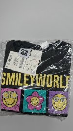 Zara ЛОНГСЛИВ С ЦВЕТОЧНЫМ ПРИНТОМ «СМАЙЛИК»® Anthracite grey | 5643/609/807