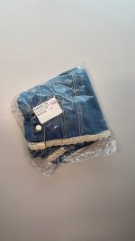 Zara ДЖИНСОВАЯ КУРТКА С КРУЖЕВОМ Blue | 4433/557/400
