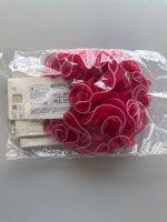 Zara БОЛЬШАЯ РЕЗИНКА ДЛЯ ВОЛОС ИЗ ГАЗЫ С КОНТРАСТОМ Pink | 3920/216/620