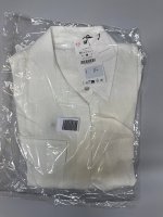 Zara РУБАШКА ИЗ РАМИ С КРУЖЕВОМ Oyster-white | 8110/393/251