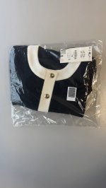 Zara КУРТКА БУКЛЕ С КОНТРАСТНОЙ ОТДЕЛКОЙ Black / White | 2298/457/084