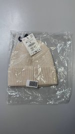 Zara ШАПКА БИНИ В РУБЧИК Ecru | 3739/256/712