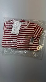 Zara КОМБИНЕЗОН И ШАПОЧКА С ПОМПОНОМ И ПОЛОСКАМИ Dark red | 4174/689/641