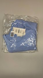 Zara РУБАШКА В ПОЛОСКУ С МУЛЬТИПОЗИЦИОННЫМ ПЛАТКОМ коллекция Zara «ZW» White / Sky blue | 8854/889/058