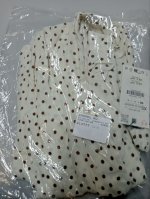 Zara КОМБИНЕЗОН ХАЛТЕР В ГОРОШЕК Ecru / Brown | 2298/166/086