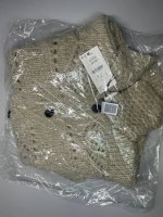 Zara КАРДИГАН КРУПНОЙ ВЯЗКИ С АЖУРНЫМ УЗОРОМ Beige | 6771/133/450