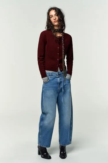 Кардиган с узором из 100% шерсти- Заказать в России