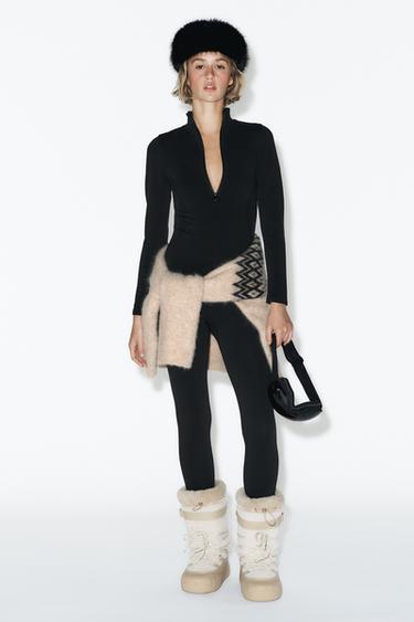 Zara Футболка из мериносовой шерсти без швов - лыжная коллекция