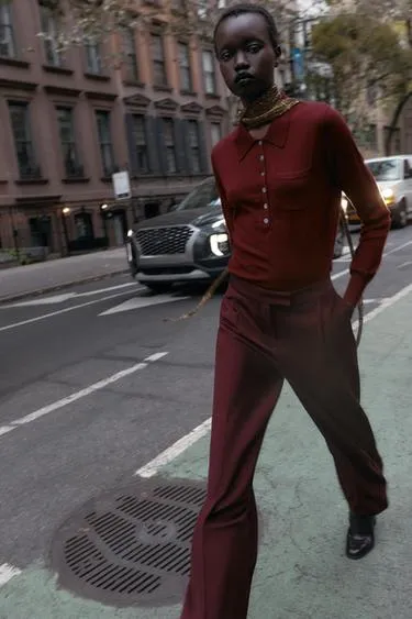 Поло из шерсти с карманом