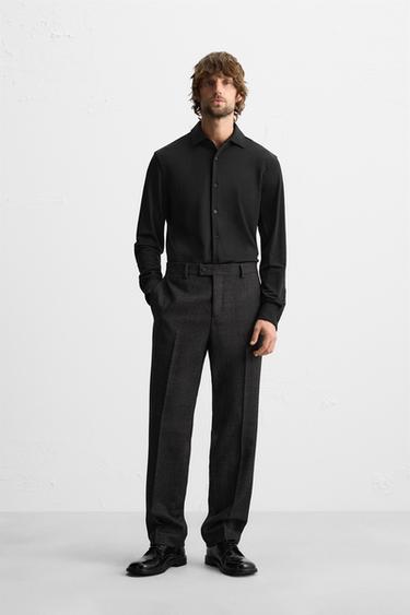 Zara Рубашка из эластичной рельефной ткани купить с доставкой.