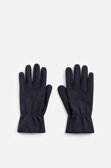 Zara Комбинированные перчатки из высокотехнологичной ткани купить с доставкой.