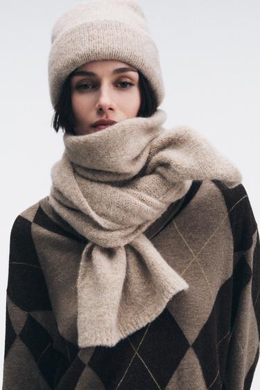 Zara Шапка из вязаной смесовой пряжи