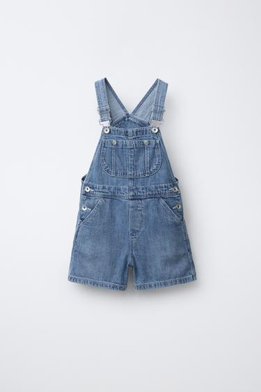 Zara Джинсовые короткие комбинезоны