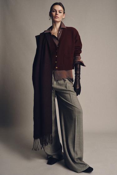 Zara Жакет из 100% шерсти с золотыми пуговицами