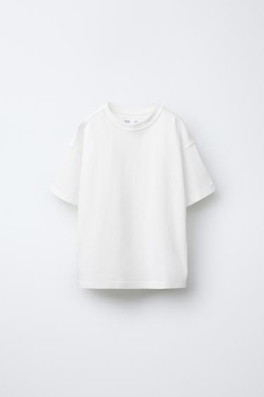 Zara Футболка среднего веса без рисунка