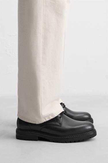 Zara Кожаные туфли-берби купить с доставкой.