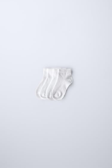 Zara Четыре пары обычных носков до щиколотки