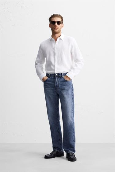 Zara Рубашка из 100% льна