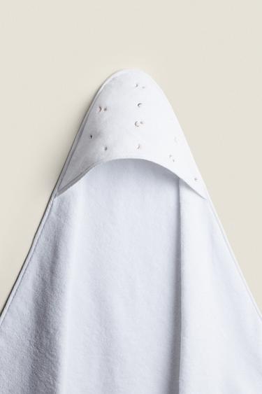 Zara Полотенце для младенцев со звездами и капюшоном