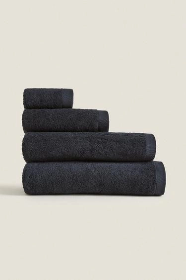Хлопковое махровое полотенце (500 г/м²) однотонное