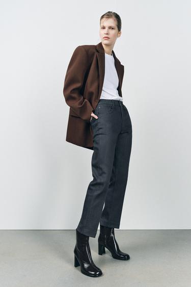 Zara Джинсы BOOTCUT CROPPED с высокой посадкой — ZW COLLECTION купить с доставкой.