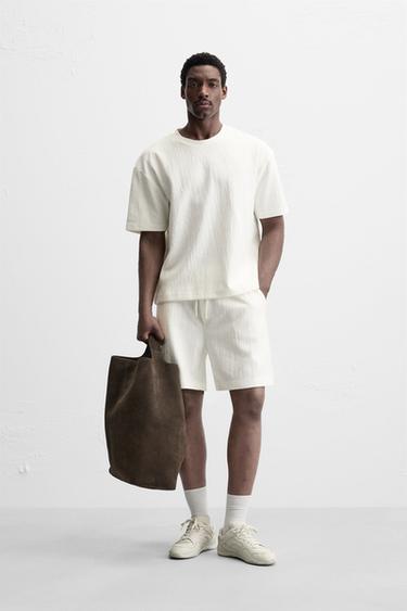 Zara Бермуды-шорты с текстурой джоггеров