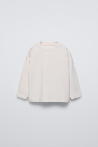 Zara Однотонный лонгслив MEDIUM WEIGHT