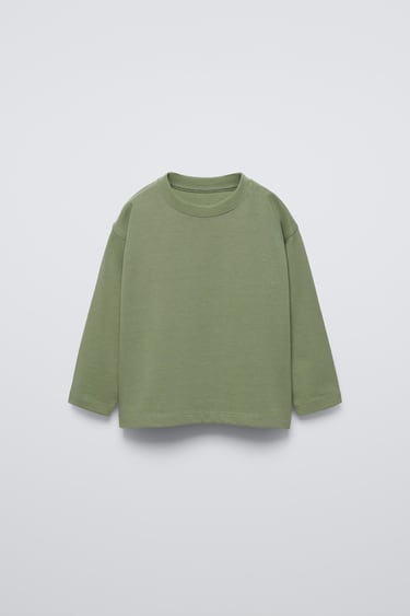 Zara Однотонный лонгслив MEDIUM WEIGHT