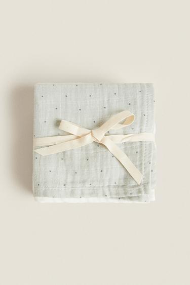 Zara Набор детских многоразовых муслиновых пеленок (набор из 3 штук) купить с доставкой.