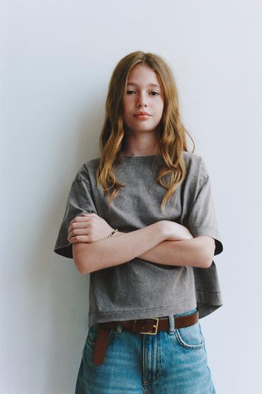 Zara Футболка с эффектом выцветания