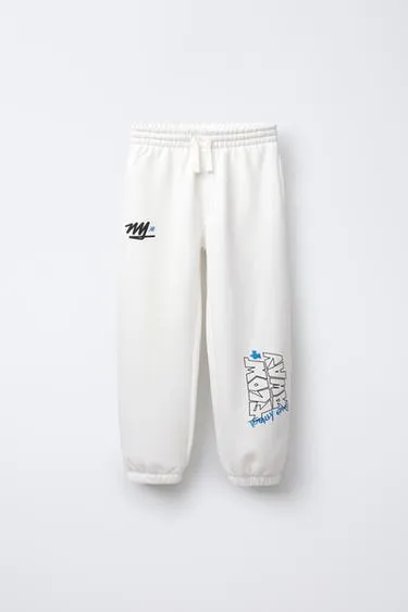 GRAFFITI PRINT FLEECE JOGGERS