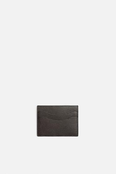 Zara Кожаный кошелек для карточек купить с доставкой.