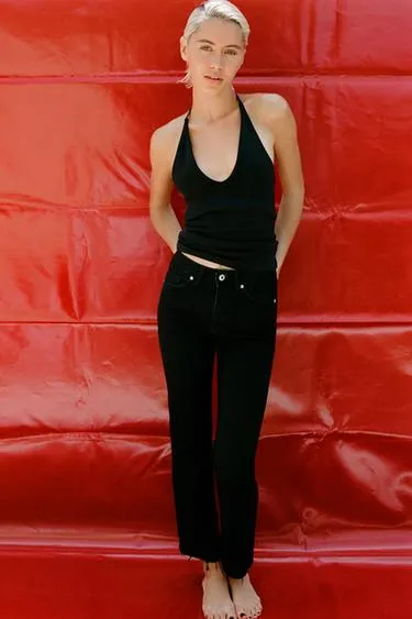 Джинсы TRF CROPPED FLARE с высокой посадкой