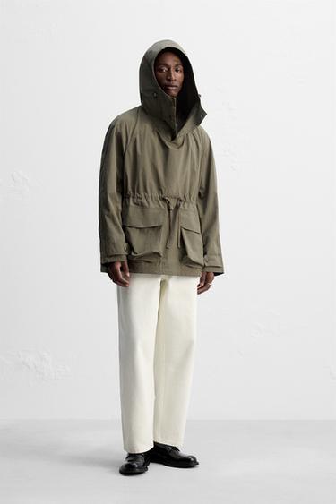 Zara Парка из высокотехнологичной ткани с передним карманом купить с доставкой.
