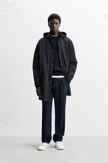 Zara Парка классического кроя из высокотехнологичной ткани купить с доставкой.