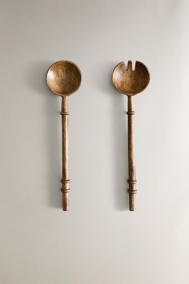 Zara Набор из 2 деревянных приборов для салата