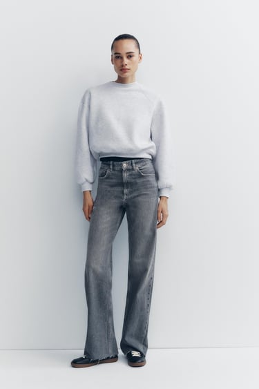 Zara Джинсы с высокой посадкой TRF WIDE LEG