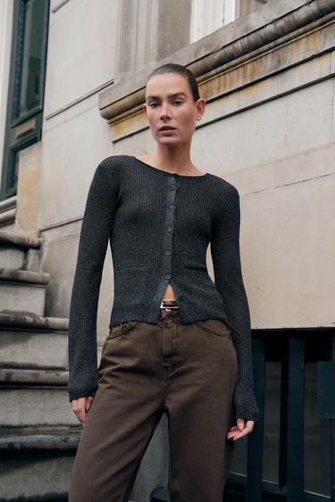 Zara Кардиган с блестящей нитью купить с доставкой.