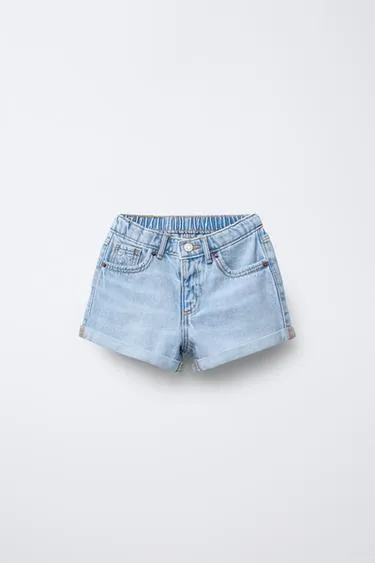 Шорты бермуды из денима MOM FIT