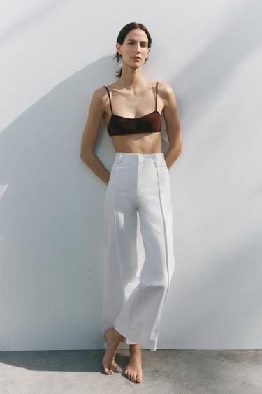 Zara Джинсы WIDE LEG с высокой посадкой — ZW COLLECTION