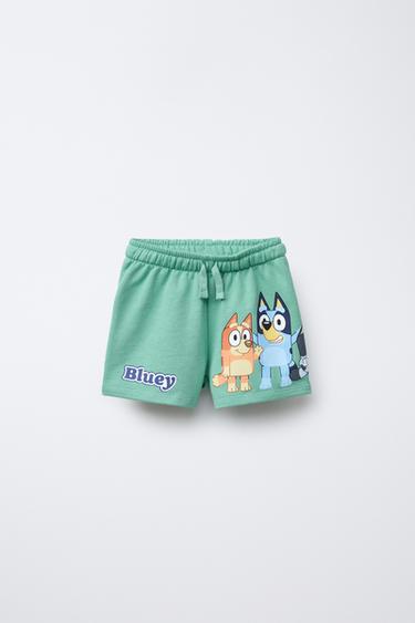 ШОРТЫ-БЕРМУДЫ ИЗ МЯГКОЙ ТКАНИ С ПРИНТОМ BLUEY © LUDO STUDIO