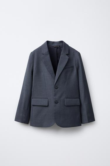 Zara Костюмный блейзер из рельефной ткани купить с доставкой.