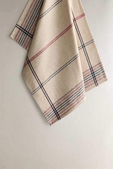 Zara Хлопковое и льняное чистящее чайное полотенце купить с доставкой.